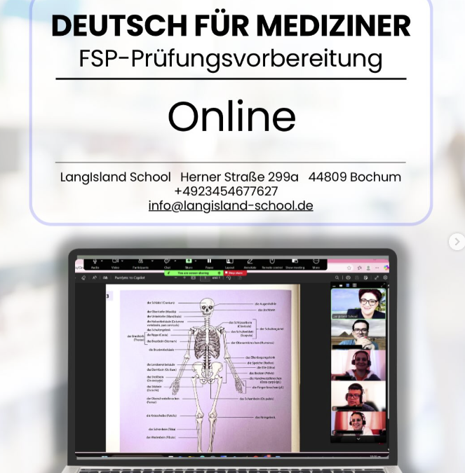 „Deutsch für Mediziner Online“ – Nächster Kursstart am 02.03.2026‼️