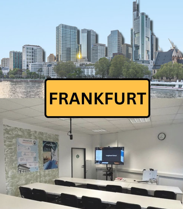 🌍 Willkommen in Frankfurt! 🌍 Heute stellen wir euch den Raum „Frankfurt“ in der LangIsland School vor! 🏙️